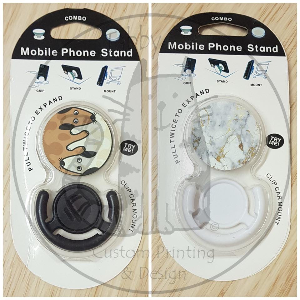 Sublimation pop socket with holder - Stand Out Embroidery and Promotions