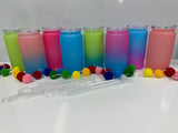 Plastic Libbey Neons and Ombré