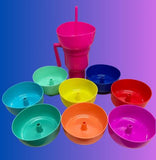 2 in 1 Plastic Snack Cups