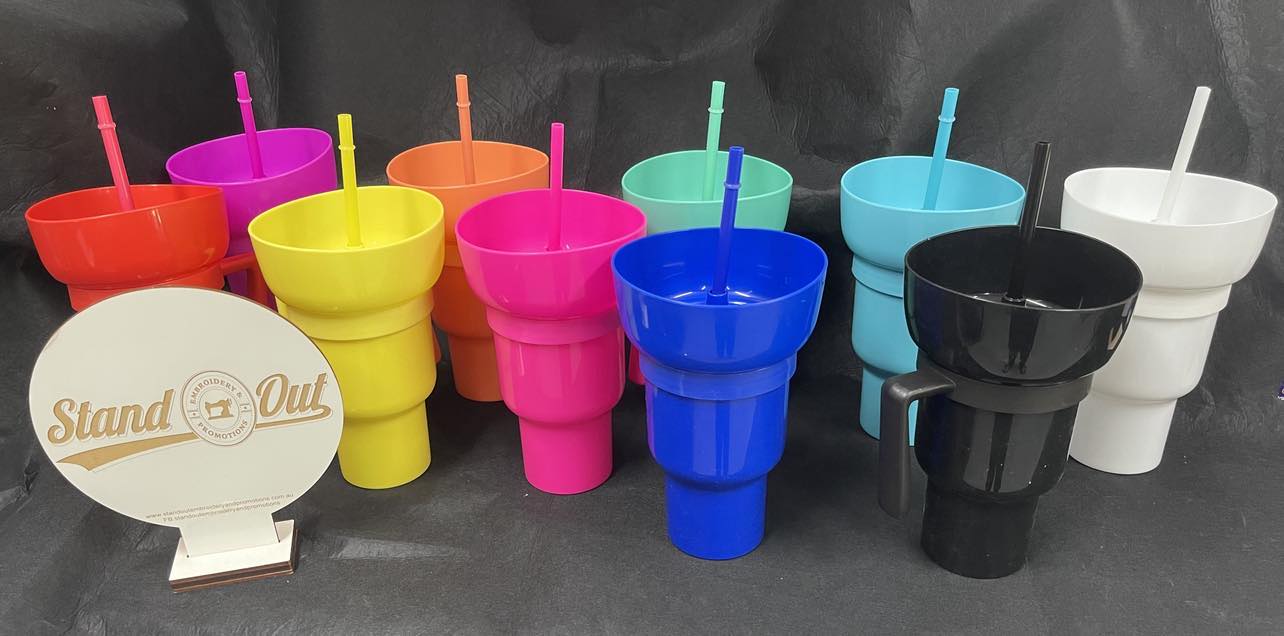 2 in 1 Plastic Snack Cups