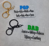 Acrylic Name Keyrings