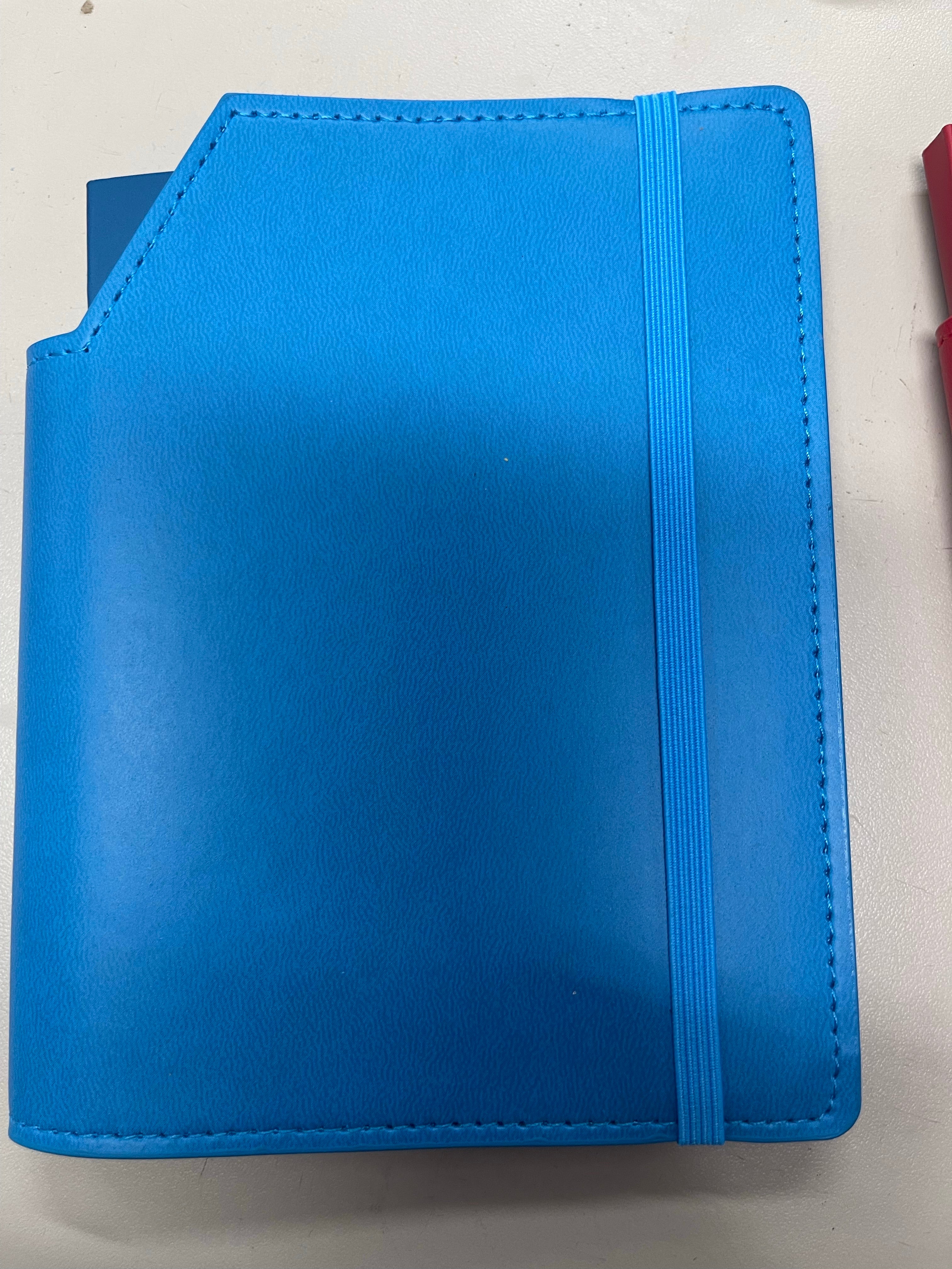 A6 leatherette notebook with matching notebook