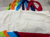 Large colourful cotton totes