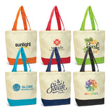 Large colourful cotton totes